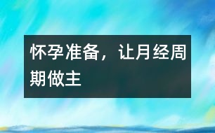 懷孕準(zhǔn)備，讓月經(jīng)周期做主