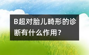 B超對胎兒畸形的診斷有什么作用？