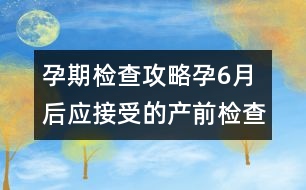 孕期檢查攻略：孕6月后應接受的產前檢查
