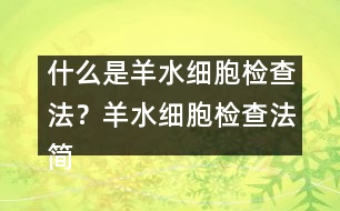 什么是羊水細(xì)胞檢查法？羊水細(xì)胞檢查法簡介