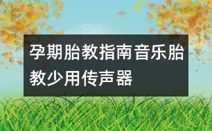 孕期胎教指南：音樂胎教少用傳聲器