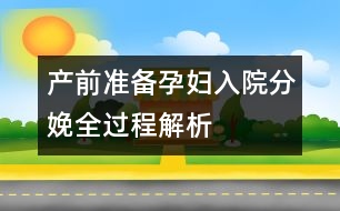 產(chǎn)前準(zhǔn)備：孕婦入院分娩全過(guò)程解析