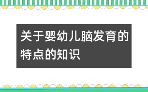 關(guān)于嬰幼兒腦發(fā)育的特點(diǎn)的知識(shí)