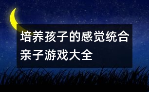 培養(yǎng)孩子的感覺(jué)統(tǒng)合親子游戲大全