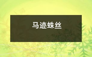 馬跡蛛絲