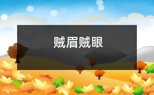 賊眉賊眼