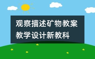 觀察、描述礦物教案 教學設計—新教科版四年級下冊科學教案