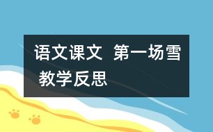 語文課文  第一場(chǎng)雪 教學(xué)反思