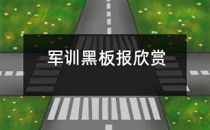 軍訓黑板報欣賞