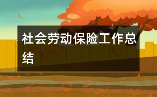 社會勞動保險工作總結