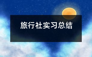 旅行社實習總結(jié)