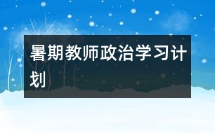 暑期教師政治學習計劃