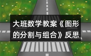 大班數(shù)學教案《圖形的分割與組合》反思