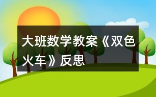 大班數學教案《雙色火車》反思