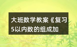 大班數(shù)學(xué)教案《復(fù)習(xí)5以內(nèi)數(shù)的組成、加減》反思