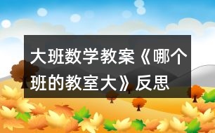 大班數(shù)學(xué)教案《哪個(gè)班的教室大》反思