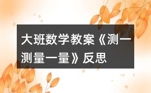 大班數(shù)學(xué)教案《測一測、量一量》反思