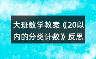 大班數(shù)學教案《20以內的分類計數(shù)》反思