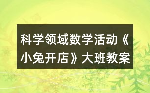 科學(xué)領(lǐng)域數(shù)學(xué)活動《小兔開店》大班教案