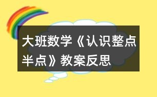 大班數(shù)學(xué)《認識整點、半點》教案反思