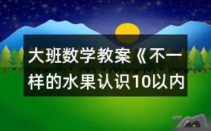 大班數學教案《不一樣的水果認識10以內的序數》反思