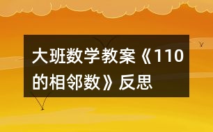 大班數(shù)學教案《1—10的相鄰數(shù)》反思