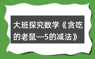 大班探究數(shù)學(xué)《貪吃的老鼠―5的減法》教案設(shè)計反思