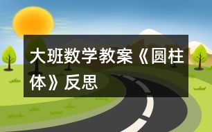 大班數(shù)學教案《圓柱體》反思