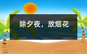 除夕夜，放煙花
