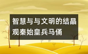 智慧與與文明的結(jié)晶——觀秦始皇兵馬俑后感