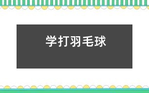 學(xué)打羽毛球