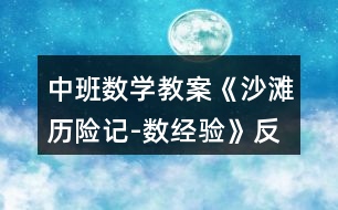 中班數(shù)學(xué)教案《沙灘歷險記-數(shù)經(jīng)驗》反思