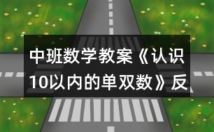 中班數(shù)學(xué)教案《認(rèn)識(shí)10以?xún)?nèi)的單雙數(shù)》反思