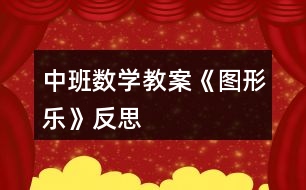 中班數(shù)學(xué)教案《圖形樂》反思