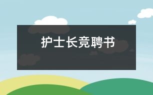 護士長競聘書
