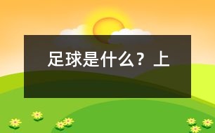 足球是什么？（上）