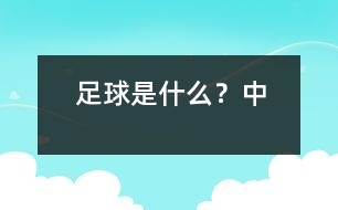 足球是什么？（中）