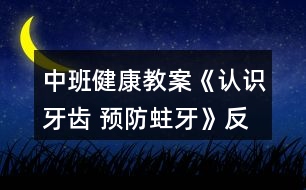 中班健康教案《認(rèn)識牙齒 預(yù)防蛀牙》反思