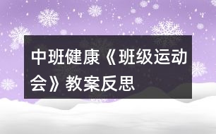 中班健康《班級(jí)運(yùn)動(dòng)會(huì)》教案反思