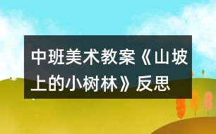 中班美術教案《山坡上的小樹林》反思
