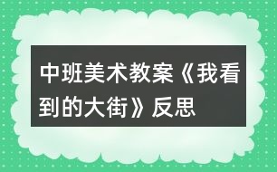 中班美術教案《我看到的大街》反思