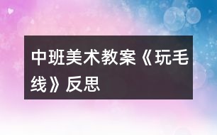 中班美術教案《玩毛線》反思