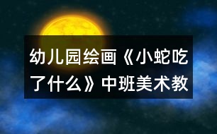 幼兒園繪畫《小蛇吃了什么》中班美術教案