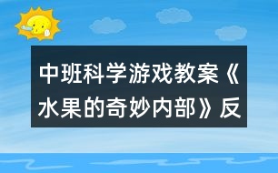 中班科學游戲教案《水果的奇妙內(nèi)部》反思