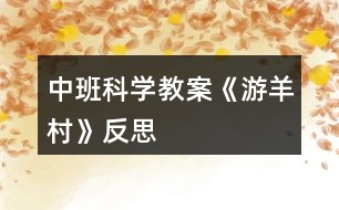 中班科學教案《游羊村》反思