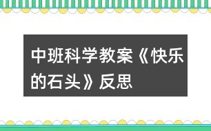 中班科學(xué)教案《快樂(lè)的石頭》反思