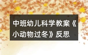 中班幼兒科學(xué)教案《小動(dòng)物過冬》反思