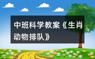 中班科學(xué)教案《生肖動物排隊(duì)》