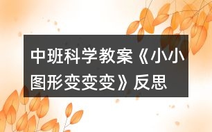 中班科學教案《小小圖形變變變》反思