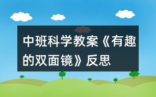 中班科學教案《有趣的雙面鏡》反思